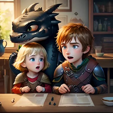 How To Train Your Dragon 4 Make The Children Of The Hiccup And The Children Of The Big Toothless