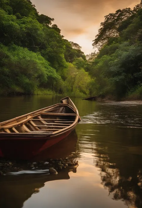 Velha sorridente。Carregue duas vasilhas de barro。（A imagem mostra uma velha sorrindo gentilmente e caminhando na margem de um riacho, levando os dois vasos de barro nas costas com um bambu）