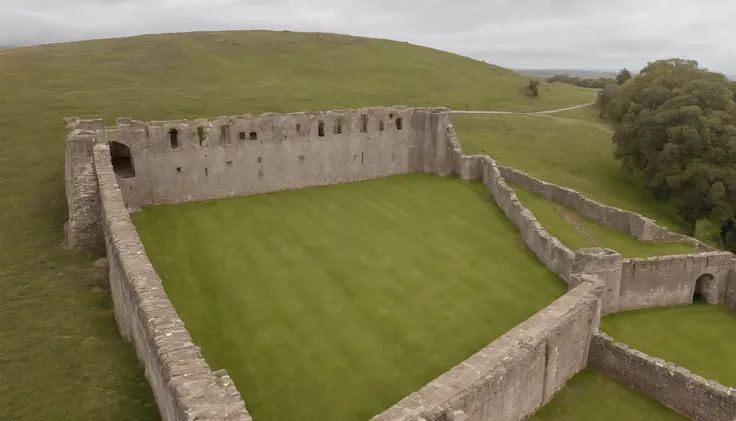 Race track, Built under the ruins of the Scottish military fort that was abandoned in 1550, The walls of the fort are still standing, that surround the entire perimeter of the runway. Pista de alto desempenho de 2.5 km². Foto do alto, mostrando toda a pist...