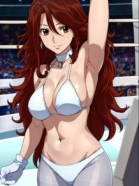 hug, Elegant lady, (upper body only), anime style: 1.8, anime drawing, ultra detailed face, ultra detailed body, 4k, Sumergai Lee Noriega, (standing), best quality, anime style, hires, highest definition, digital blending, bold drawing lines, ((wwe diva), ...