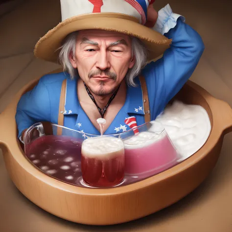 Uncle sam drinking lean