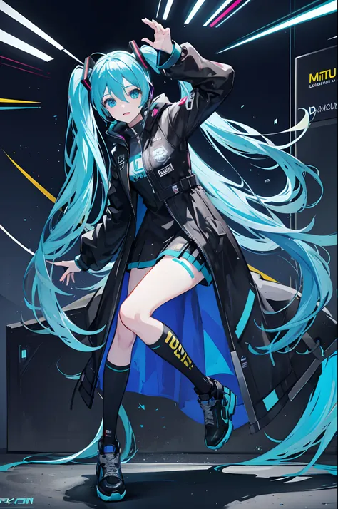 Hatsune Miku Hacker em Watch Dogs Universe e Cyberpunk 2077, Black Overcoat