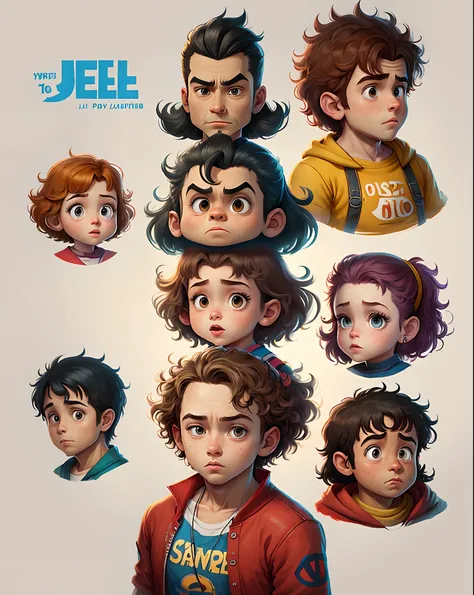 Create Disney Pixar Poster with the Title John. O personagem tem cabelo castanho escuro de pele branca. Ele trabalha com contabilidade