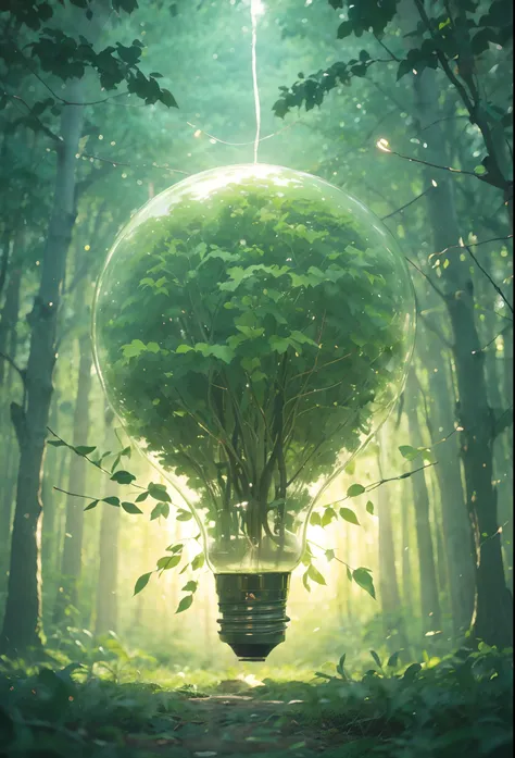 Theres lamps with trees, bulb, Ambiente, bulb, Processamento de fotos, Foto conceitual detalhada, energia verde, creative photo manipulation, Aeroichten, amazing photo, nice image, Artistic photography, belas fotos, Arte Ambiental, Beautiful image, luz sua...