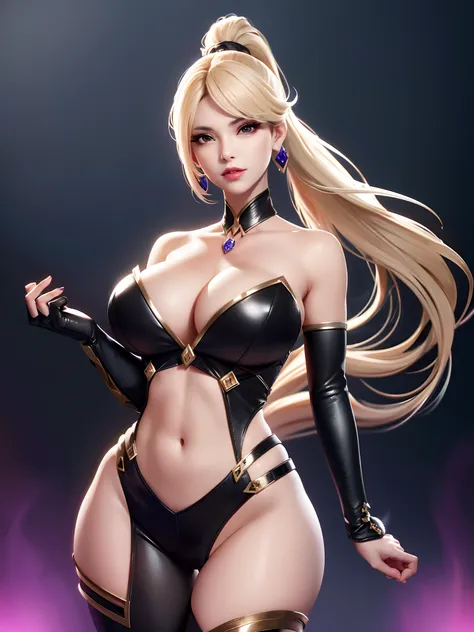 high detailed, 8k, highres, 1girl, jewelry, earrings, makeup, eyelashes, earrings, collarbone, collar, looking at viewer, (large breasts, thick thighs, thigh gap, wide hips, toned body),, ulzzang-6500, ultra realistic 8k cg, unparalleled masterpiece, absur...