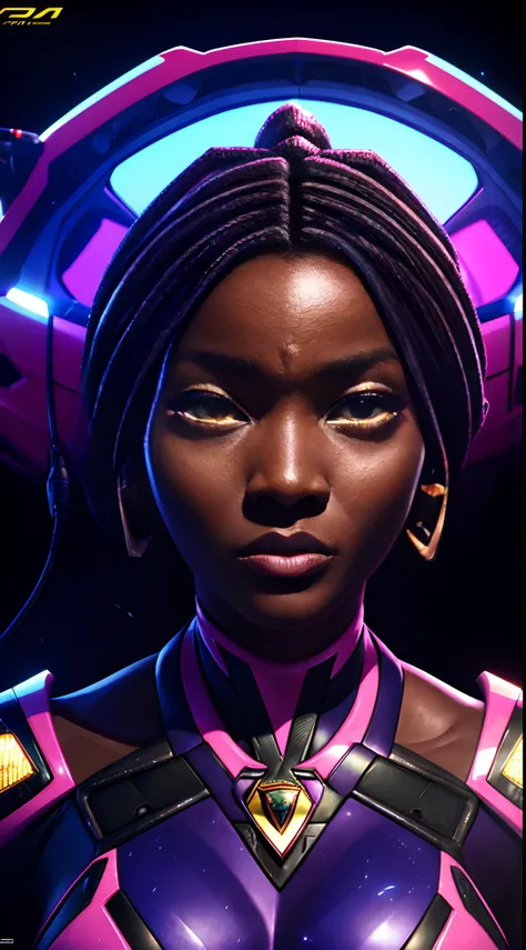 uma mulher africana, , Motorsport, Lamborghini, advanced technology, futurista, sci-fi, Ultra-high-definition image, obra de arte, extremamente detalhado, 4k, riqueza em detalhes