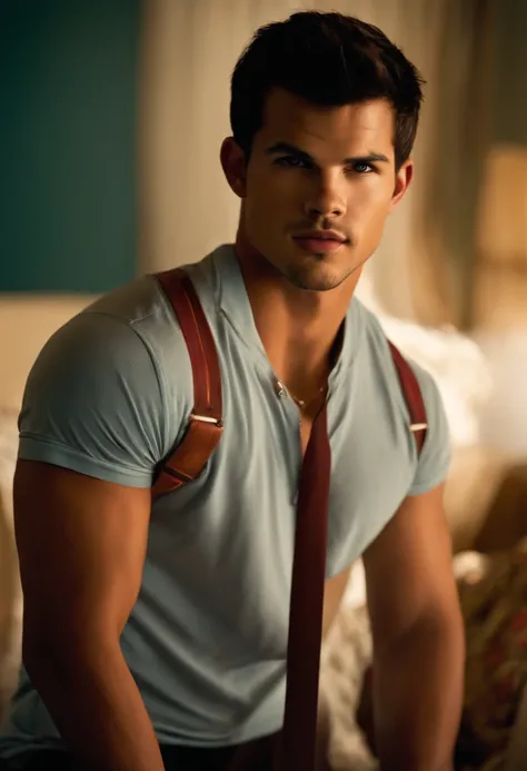 Taylor Lautner wearing a jock strap