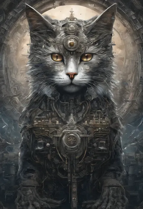 galactic cat with a lot of hair on its head, third eye, staring at something in the distance, intricate details,  electric, fantasy art, Anato Finnstark, emulsion painting, highly detailed, misty
rutkowski, hdr, hyperdetailed, rim light, faded, dim