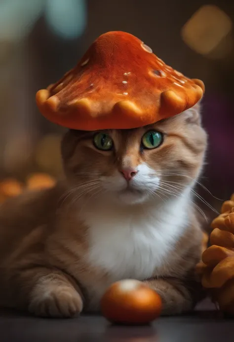 Un gato pitufo champignon