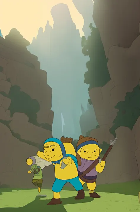 Finn and jake robbing a bank