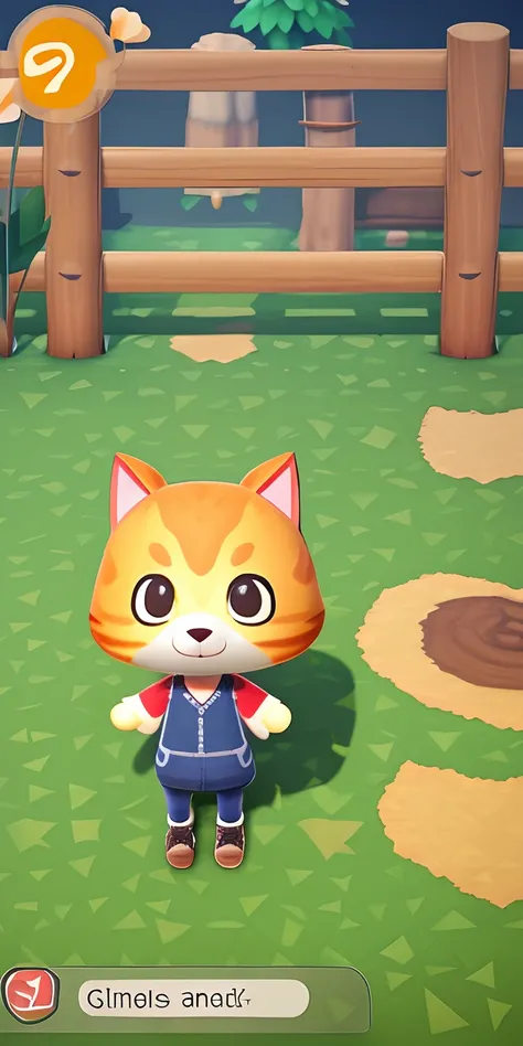 Cute animal crossing like character cat with red eyes and white fur, male. With angry expressions