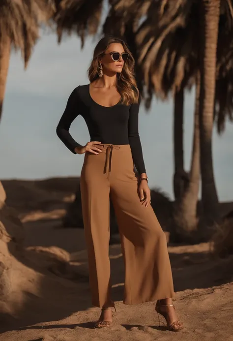 ((best quality)), ((master part)), ((Realistic)), ((best quality)), ((master part)), ((Realistic)), Menina que caminha no deserto, parecendo cansado, vestindo roupas largas, long-sleeved shirts and pants, kalap, sun glasses, muito lindo, in a natural and c...