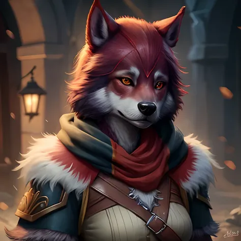 Female worgen with red fur