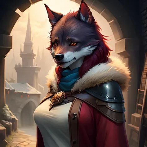 Female worgen with red fur