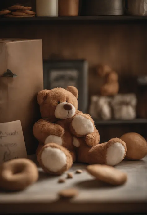 Boxed Cookies、Stuffed animal next to it、American Room、On the shelf