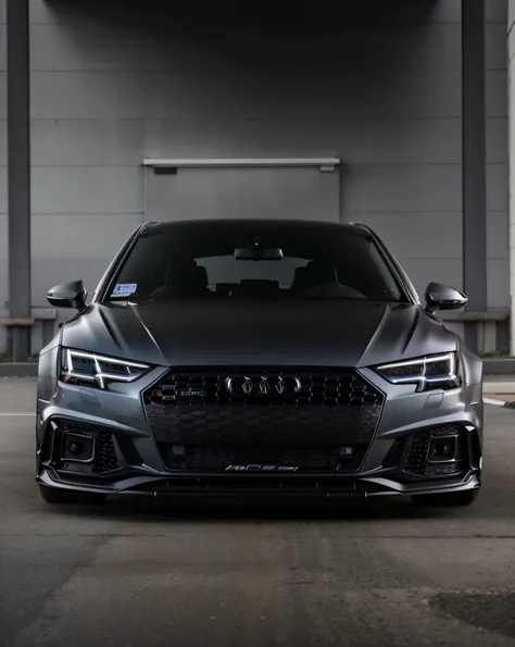 Audis new RS7 coupe is a stylish model, modern, and more stylish, Wide body, front profile shot, cinematic front shot, front profile, front portrait, Black car, vehicle photography, 🤬 🤮 💕 🎀, s line, frontage, HQ 4K wallpaper, super wide shot, front profile...