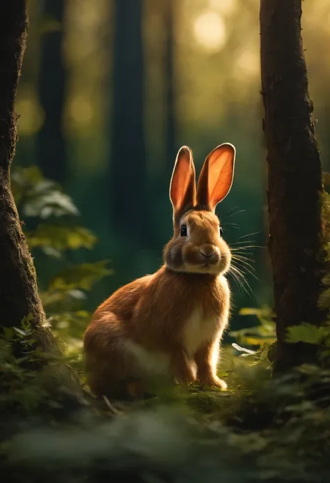 Once upon a time,There is a little rabbit in the forest,Its not like any other critter,I just like to be active in the evening,During the day, it always cant sleep。