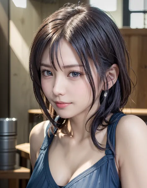 ((((masutepiece, Best Quality, High resolution)))), extremely detailed 8K, Beautiful girl with slim body, (Ultra HD, Ultra-detailed, Highly detailed, Highly realistic, Ultra-realistic, photos realistic), (1girll:1.5), short wavy hair, bob cuts, (dynamicpos...