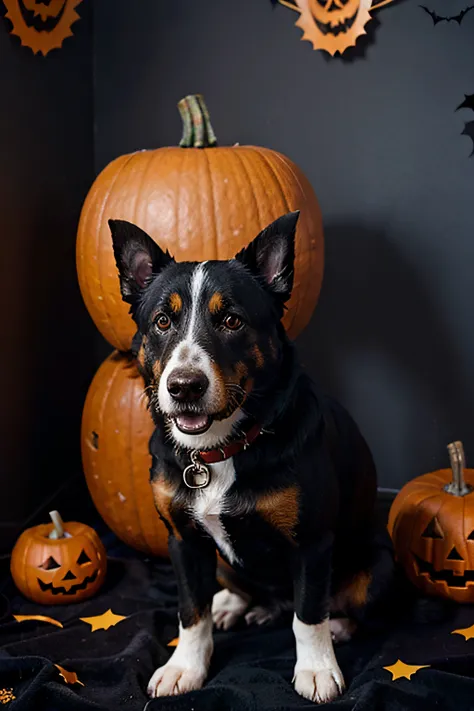 Dog on Halloween