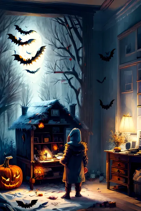 illustration，halloween，terroral