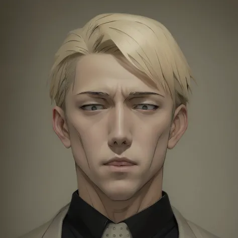 1men,  blonde hair, nanami kento, jujutsu kaisen, old money vibes, masculine men, realism art