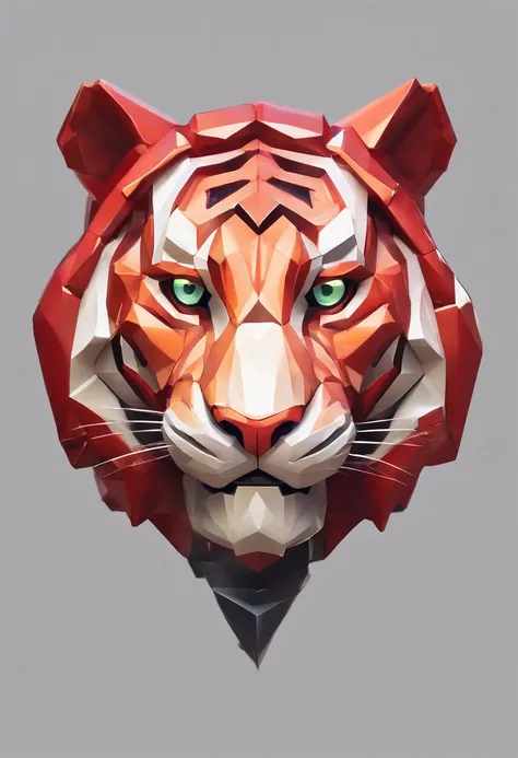 Play Locket with Red Metal Tiger Head in Close-Up Lightning Flashes and Electric Sparks，Hearthstone Art Style, Art de style Hearthstone, Hearthstone Concept Art, Concept art du jeu Riot, Style de League of Legends, Iconic character of Splash Art，Badge de j...