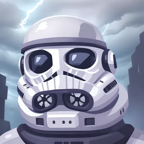 Half storm trooper helmet half ghost face