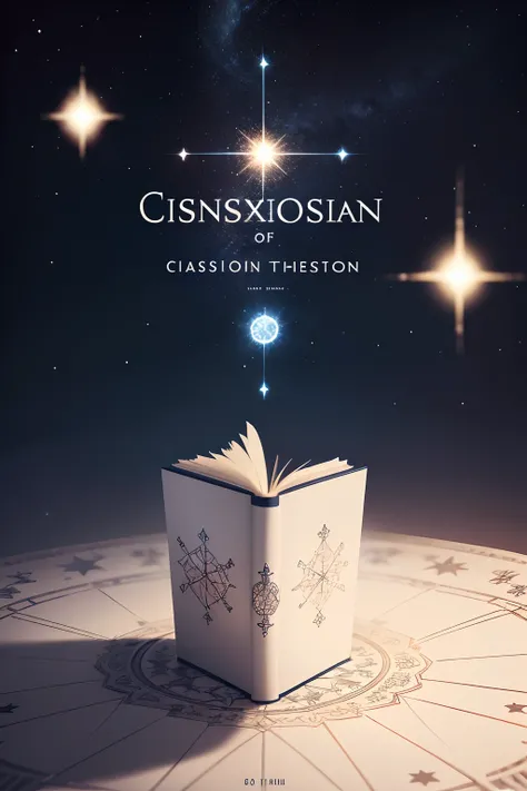 A book cover with family constellation tips , only symbols, sem palavras e sem pessoas. With a letter symbol S in the center of the space, sem palavras impressas.