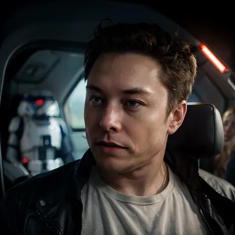 Movie poster of Elon musk in star wars