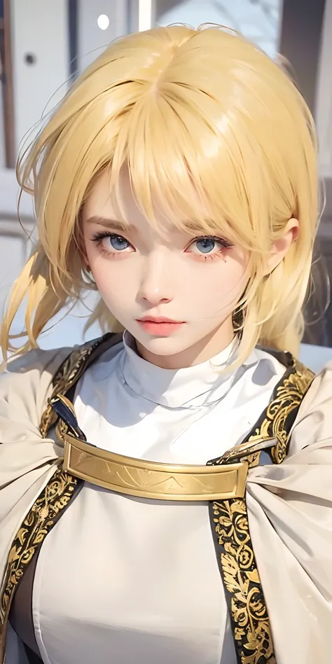 1girl,blonde hair, brown clothes, ultra detailed, masterpiece, realistic