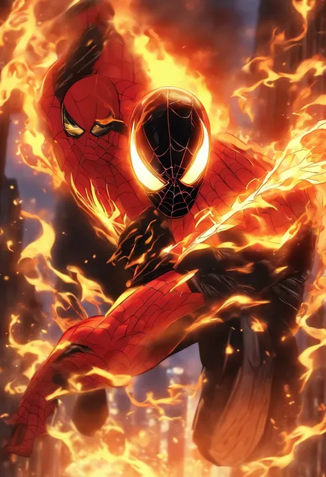 Spiderman as ghost rider