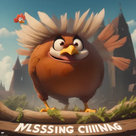 Disney pixar poster movie, title : wilson the missing chiken