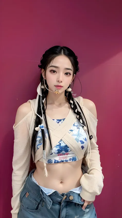 Arafed Asian woman with long black hair and a white shirt, peinado de coletas, Peinado twintails, con coletas negras, Chiho, Dos coletas peinado, Xision Wu, Heonhwa Choe, Gongbi, Jinyoung Shin, Jaeyeon Nam, tzuyu de dos veces, dilraba dilmurat, Jossi de Bl...