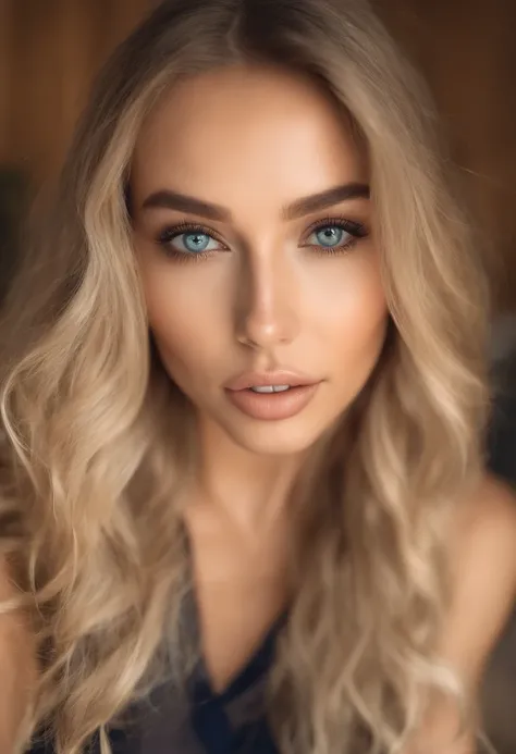 Oman with matching tank top and panties, fille sexy aux yeux bleus, Portrait Sophie Mudd, Portrait de Corinna Kopf, cheveux blonds et grands yeux, selfie of a young woman, ohne Maquillage, maquillage naturel, Look directly into the camera, Visage avec Artg...