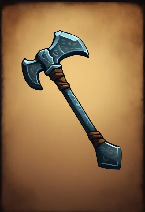 stone pickaxe icon for a video game, handpainted