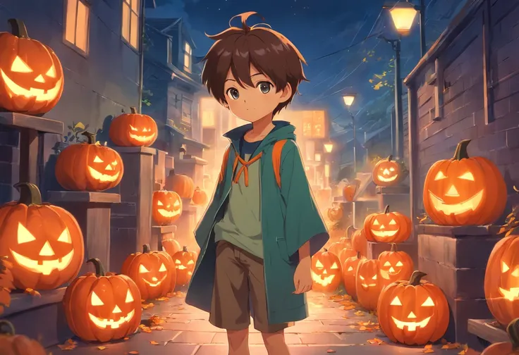 halloween，Cute little boy