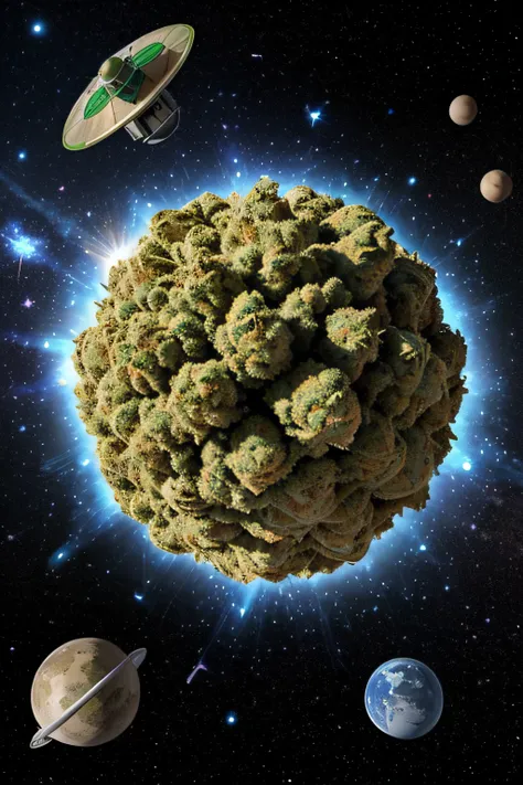 ganja、Magnetar、Cannabis researched and cultivated on a spacecraft、Cannabis in culture、Cannabis-shaped spacecraft、Oumuamua、