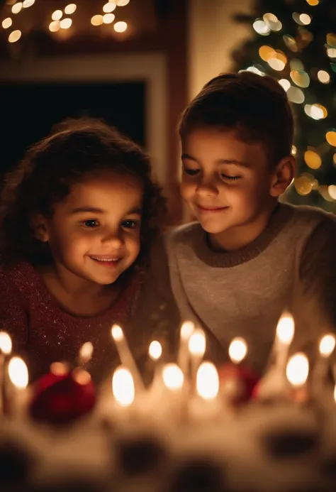 Children enjoying Christmas