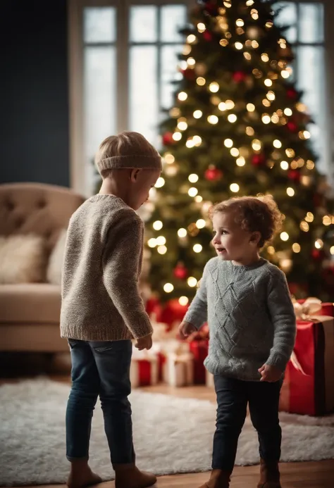 Children enjoying Christmas