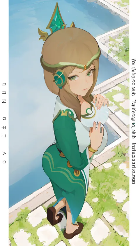 cartoon drawing of a woman in a green outfit eating a bowl, lady palutena, youthful taliyah, highly detailed exquisite fanart, tatsumaki, made with anime painter studio, inspired by Koryusai Isoda, inspired by Tsubasa Nakai, palutena, high quality fanart, ...