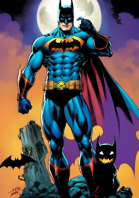 Halloween estilo DC Comics by Jim lee, Batman na festa do Halloween