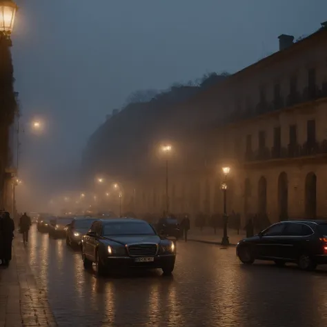 A realistic masterpiece image of a 1920 italian mafia city night, foggy, dark background, movie poster,  realisitc, 8k, detailed, high detailed,