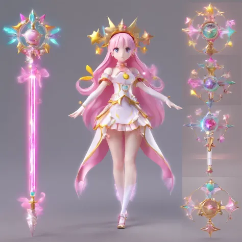 Magical Girl Madoka Madoka God Form Magic Wand Enchantment Magical Attack