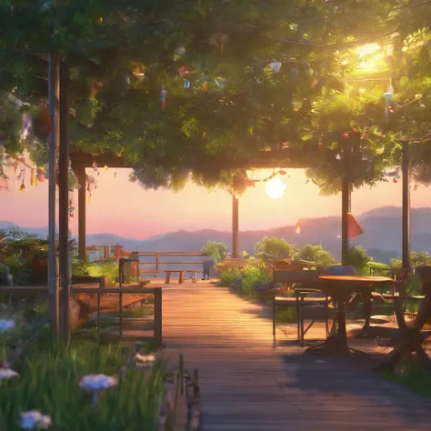 Landscape, 夏天, Noite, Floresta, Bonfire in one place, unmanned, Nobodies, Starry sky, Detalhe HD, ultra detalhe, Film, hiper realismo, luz suave, Foco Profundo Bokeh, ray tracing, hiper realismo. , Pixiv Gwise Art Station, Makoto Shinkai, germe da arte