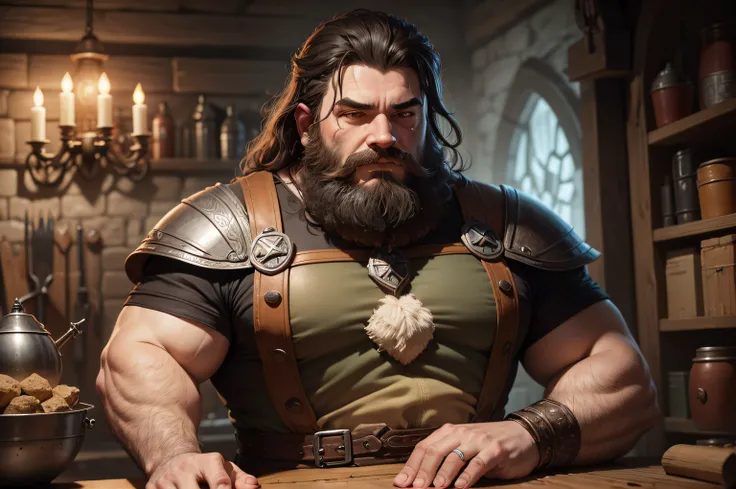 um homem com barba e martelo em uma ferraria, female dwarven blacksmith, ferreiro, O ferreiro, O Deus da Forja, "Dwarf DND, Directed by: Johannes Helgeson, antigo deus ferreiro, Directed by: József Borsos, arte do jogo de RPG, eftir Ásgrím Jónsson