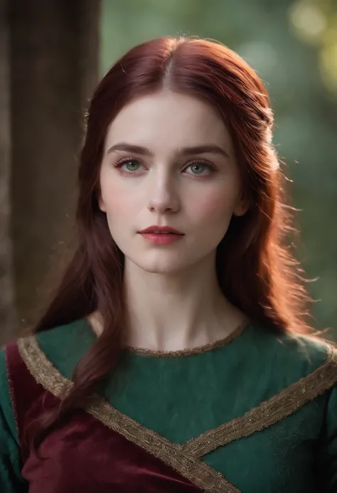 (((a deep reddish wound crosses her left cheek))) fair complexion, woman around 19 years old, natural white hair, distinctive green eyes, wearing kohl, slender and graceful, beautiful, candlelight in a medieval setting, ultra sharp focus, realistic shot, m...