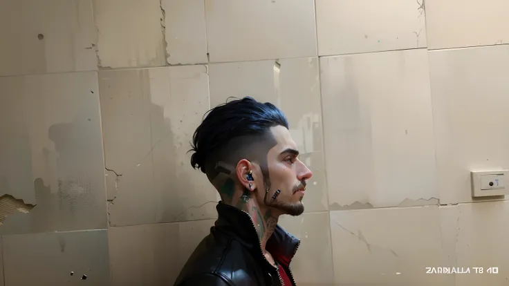 Cambio de fondo de chico lindo cyberpunk,Cara realista,8k,ultra realista,