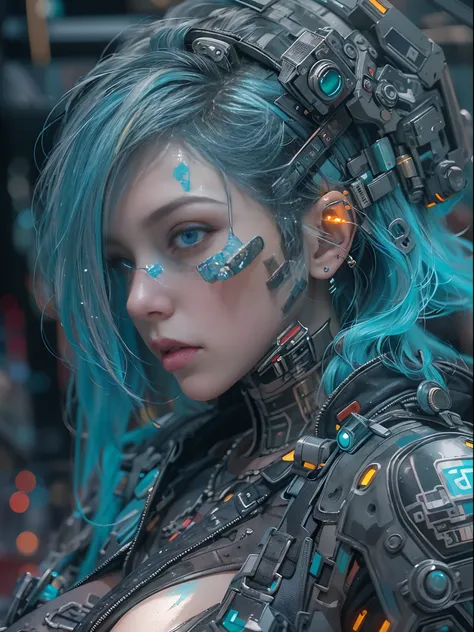 Unbeatable masterpiece, Ultra photo realsisim, Perfect Artwork, Intricate details, Best Quality, strong lights,High contrast,((Post apocalyptic futuristic Cyberpunk , outline):1.35) , ((masterpiece)),((Extremely detailed)) , ((extremely detailed and beauti...