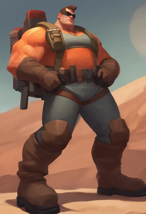 Solider from team fortress 2 in a thong