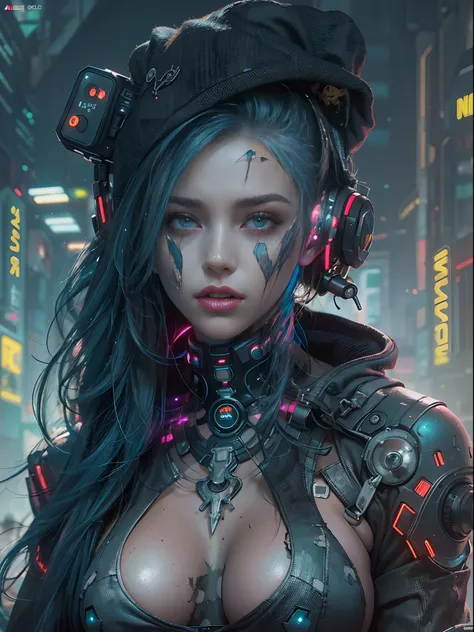 Unbeatable masterpiece, Ultra photo realsisim, Perfect Artwork, Intricate details, Best Quality, strong lights,High contrast,((Post apocalyptic futuristic Cyberpunk , outline):1.35) , ((masterpiece)),((Extremely detailed)) , ((extremely detailed and beauti...